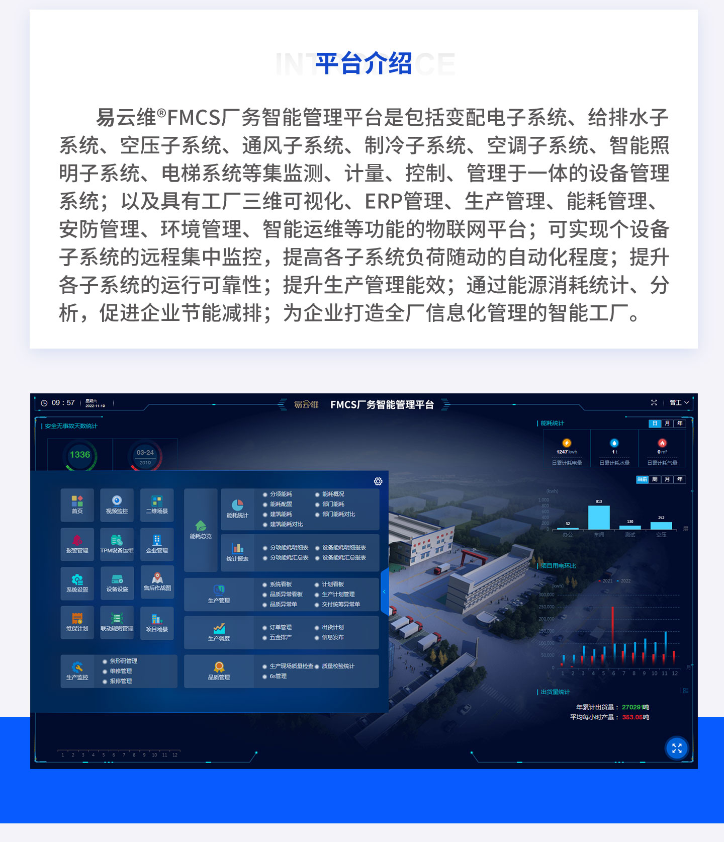 智能FMCS工廠管理平臺為企業打造全廠信息化管理